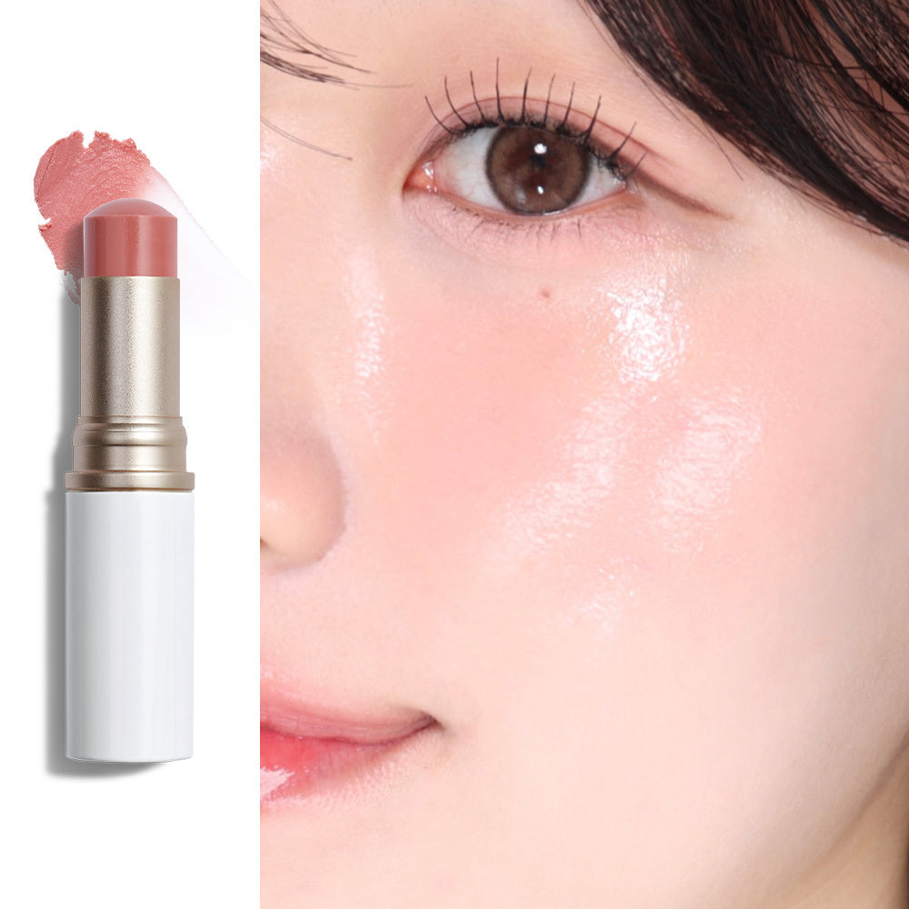 hince True Dimension Radiance Balm in Tender Room, with matching swatch and cheek finish.