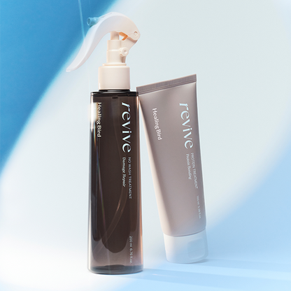 Healing Bird Revive No Wash Treatment Damage Repair set with its included companion treatment.