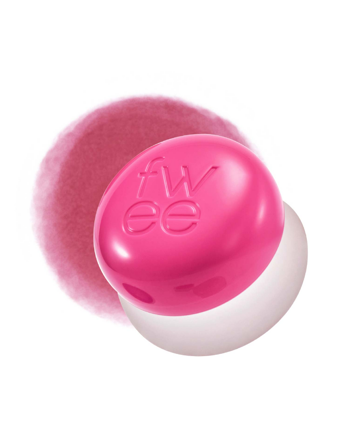 fwee Lip &amp; Cheek Blurry Pudding Pot in PK03 Cherry, with its matching color swatch.
