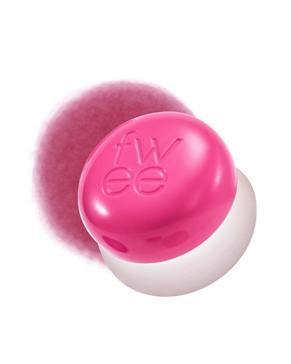 fwee Lip &amp; Cheek Blurry Pudding Pot in PK04 Crush, with its matching color swatch.