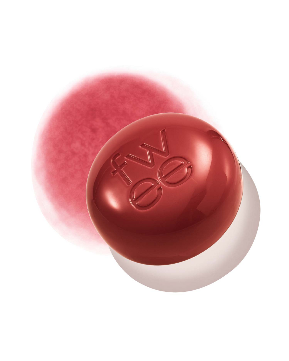 fwee Lip &amp; Cheek Blurry Pudding Pot in RS05 Film, with its matching color swatch.