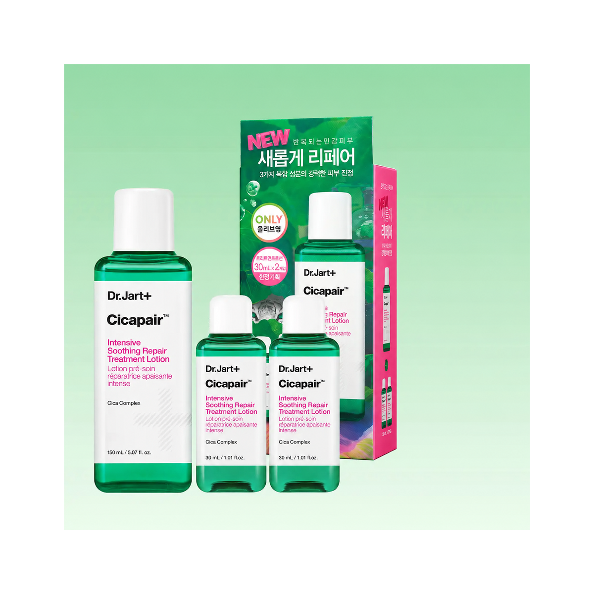 Dr.Jart+ Cicapair Intensive Soothing Repair Treatment Lotion 150ml + 30ml x 2.