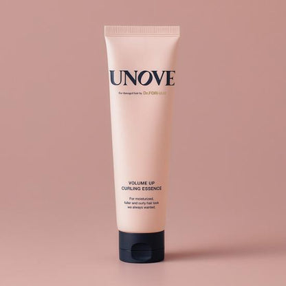 UNOVE Volume Up Curling Essence 147ml — exact product tube.