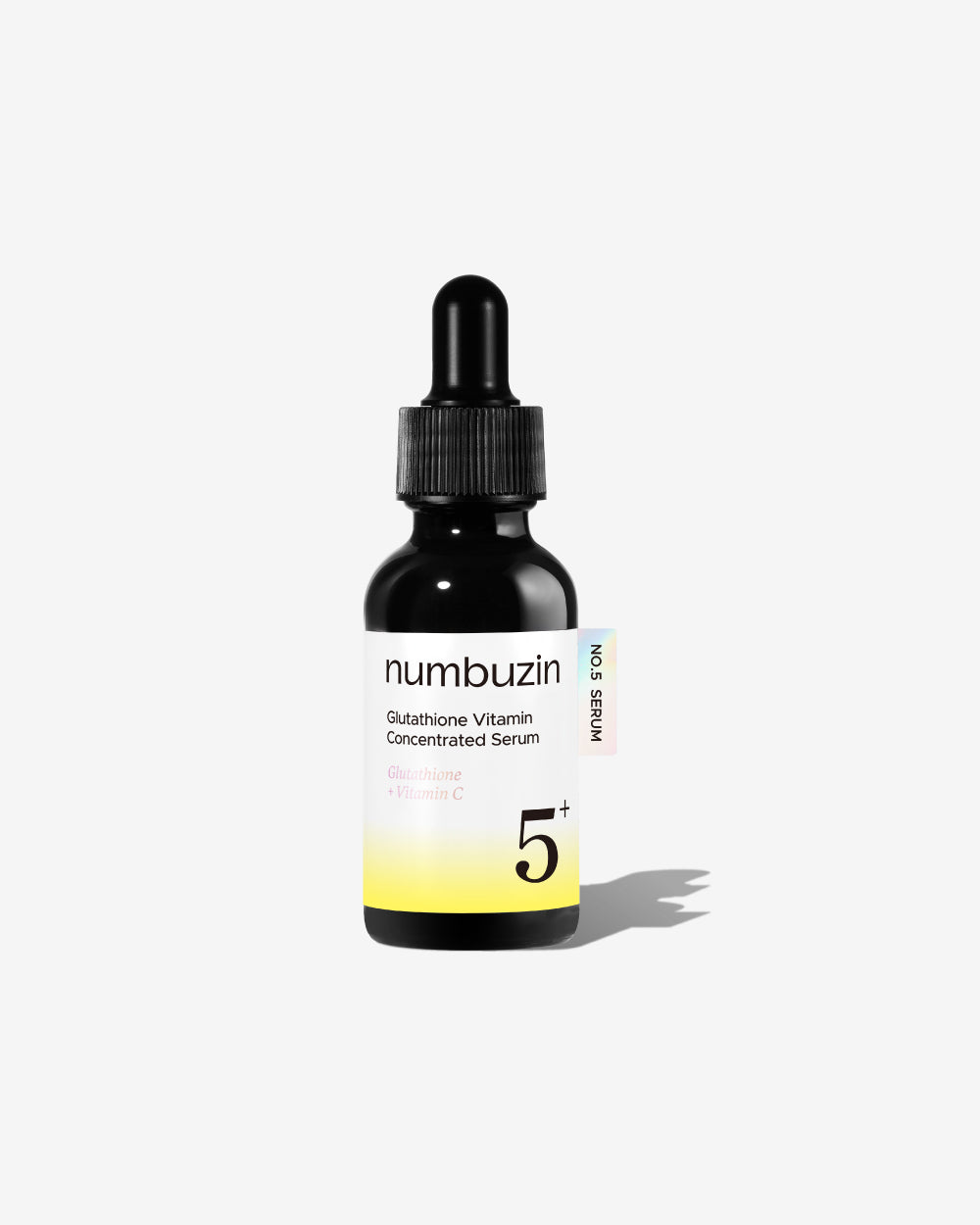 numbuzin No.5+ Glutathione Vitamin Concentrated Serum, renewed 30ml dropper bottle.