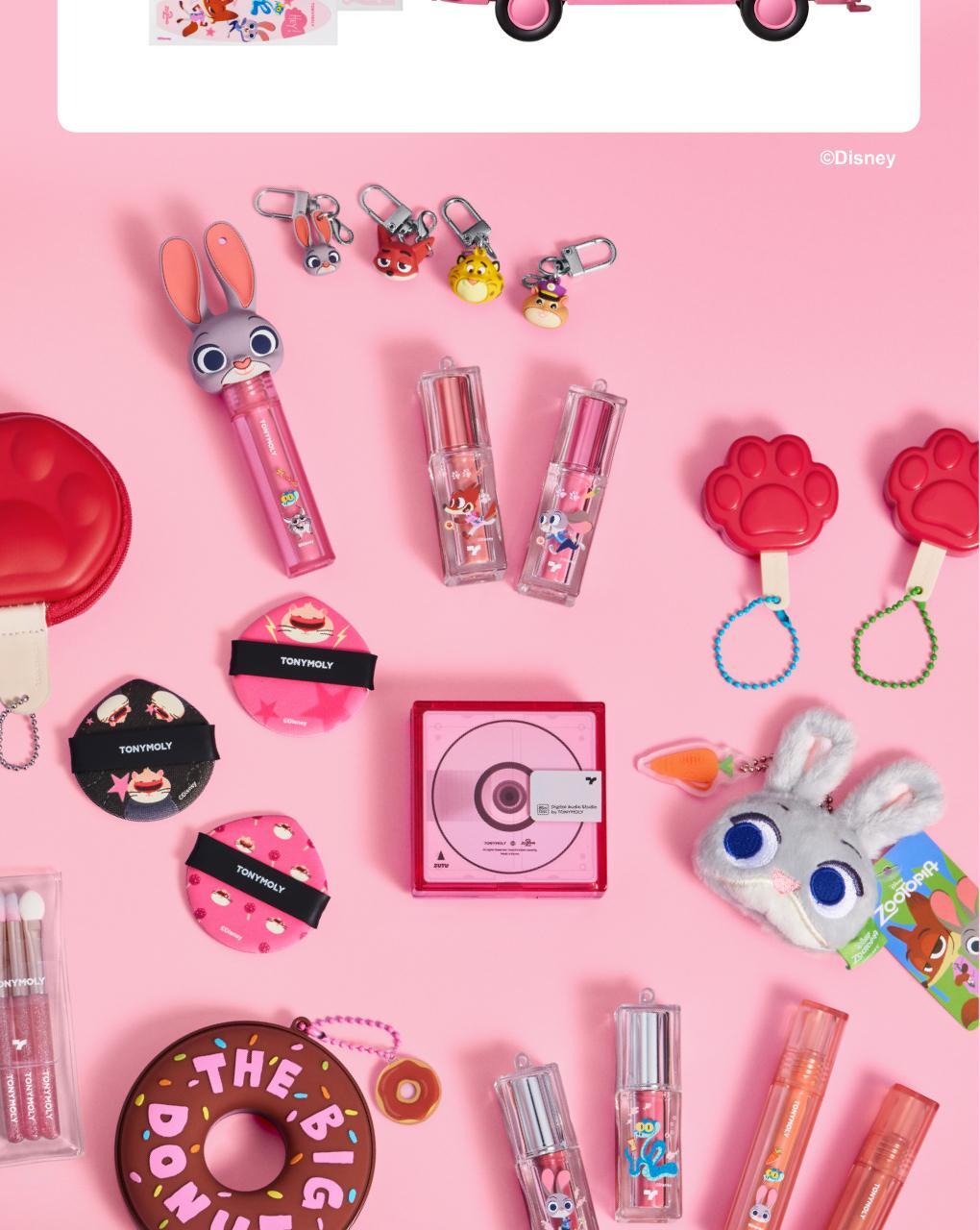 TONYMOLY - MAKE UP BUS Set (Zootopia Edition | Includes Cushion, Lip, Cheek &amp; Eyeshadow)