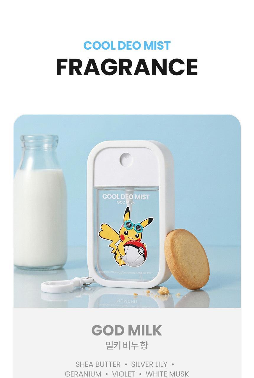 MUMCHIT - Cool Deo Mist 50ml (+ Sticker + Key Cap Keyring) (Pokémon Collaboration)