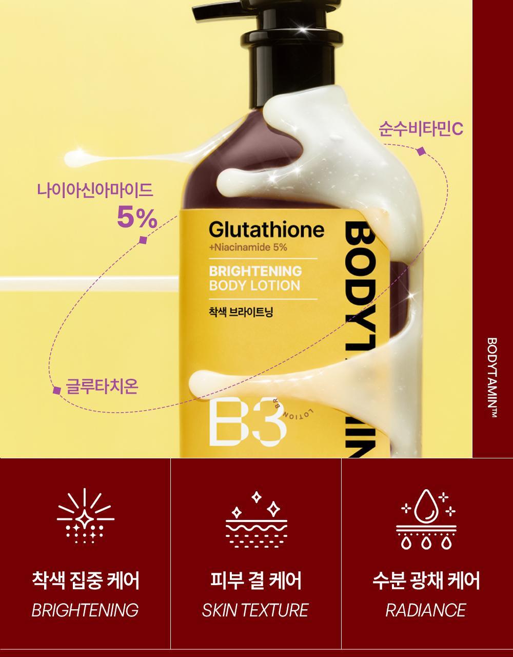 BEYOND - Bodytamin Glutathione Brightening Body Lotion 300ml + Pikachu Sticker Patch (Pokémon Collaboration)