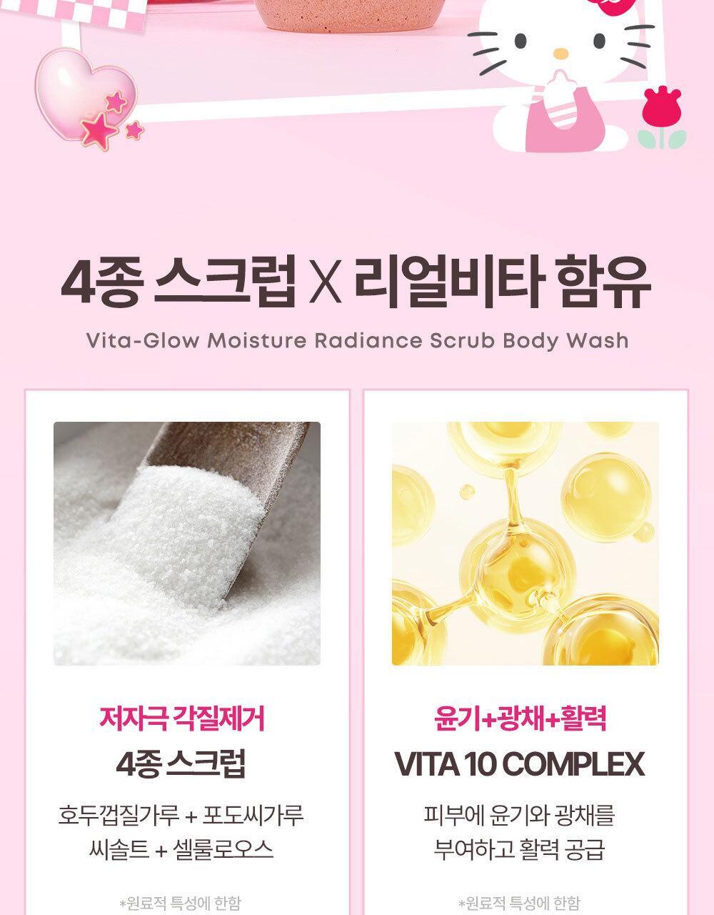 plu Moisture Glow Scrub Body Wash (HELLO KITTY Edition)