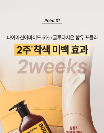 BEYOND - Bodytamin Glutathione Brightening Body Lotion 300ml + Pikachu Sticker Patch (Pokémon Collaboration)