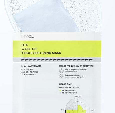 Hycl - LHA Wake-Up Tingle Softening Mask (4 Sheets)