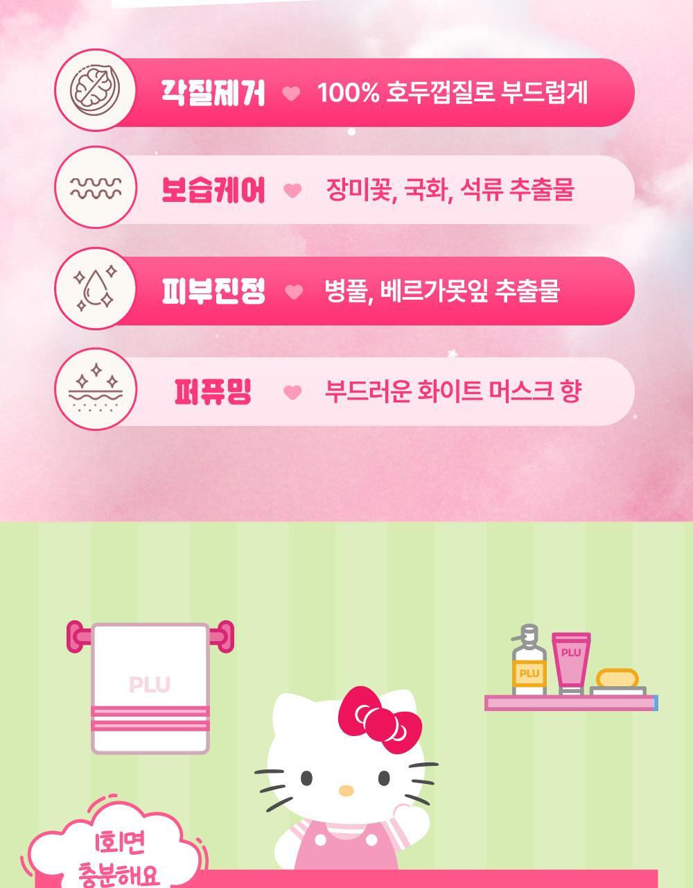 plu Body Scrub White Musk 1+1 (HELLO KITTY Edition)