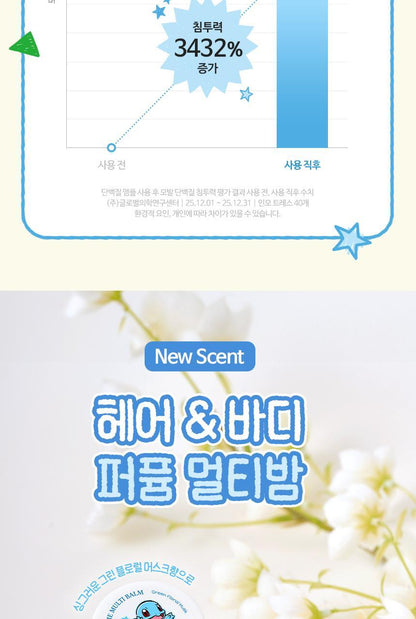 HAiR+ - Protein Bond Ampoule Essence 70ml x 2ea + Perfume Multi Balm 10g (Pokémon Collaboration)