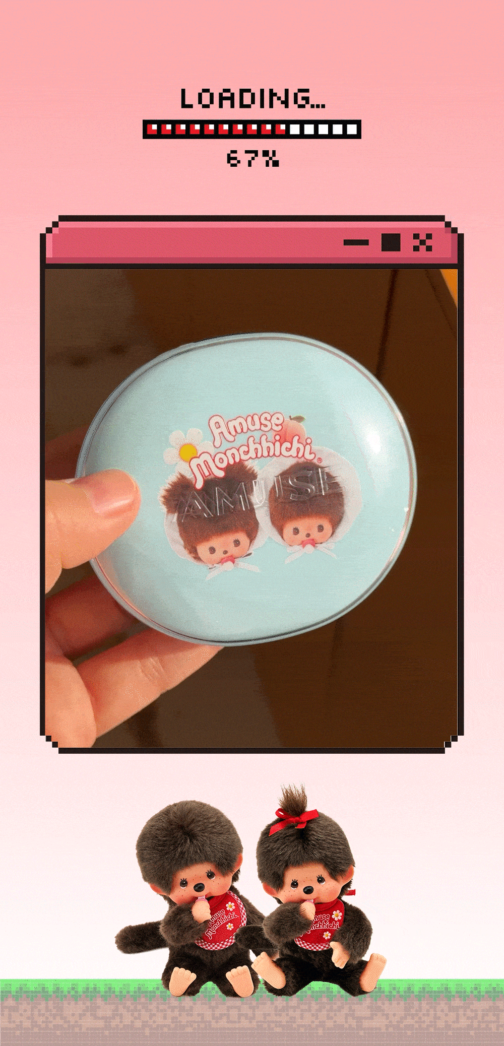 AMUSE x Monchhichi - Airy Pore Cover Cushion
