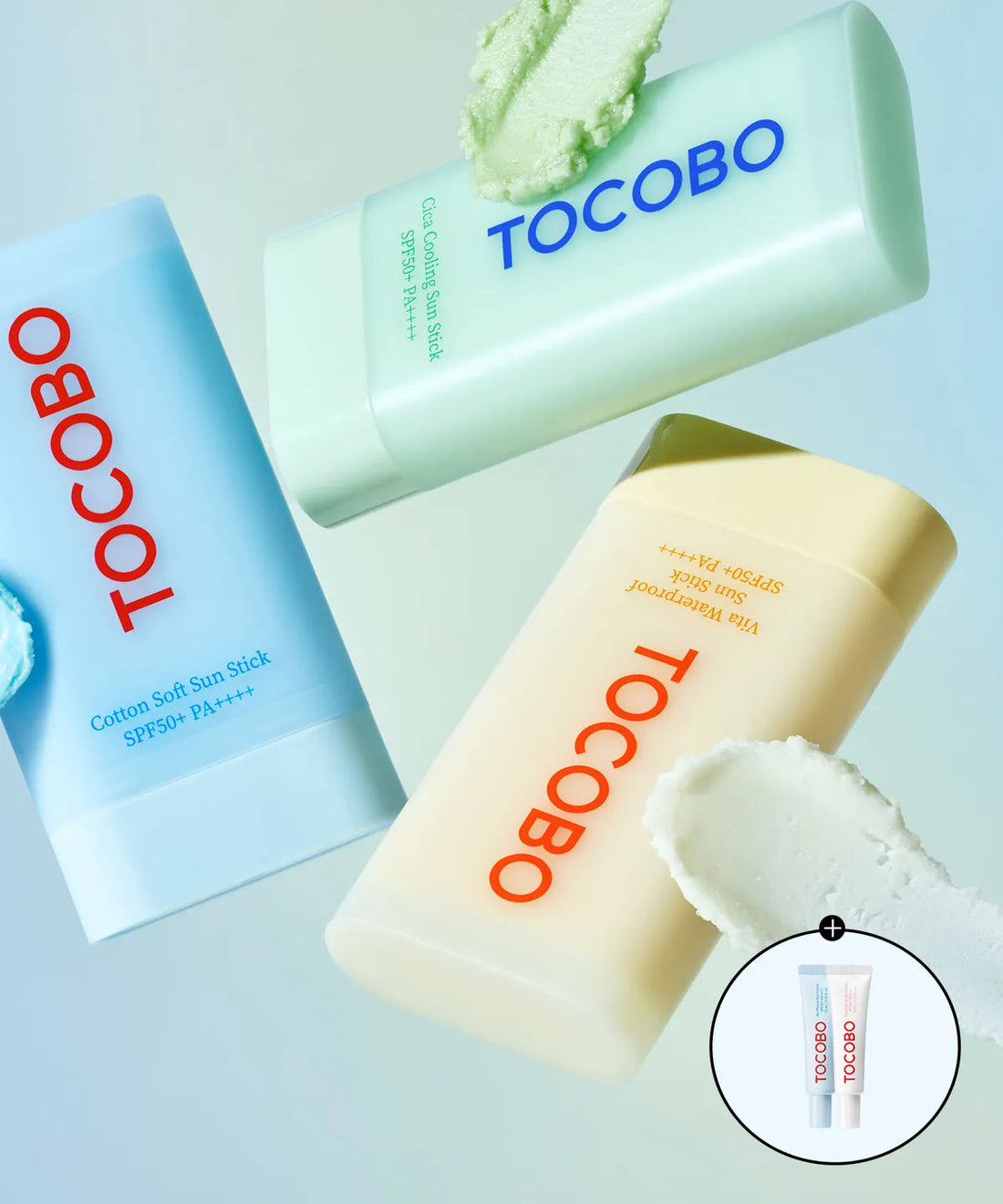 TOCOBO - Vita / Cica / Cotton Sun Stick (2ea Set)