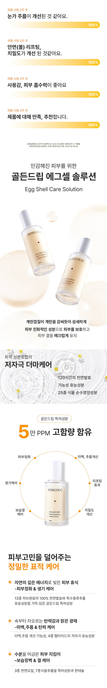 REBECOCO - Golden Drip Phyto‑Repairing Ampoule Serum