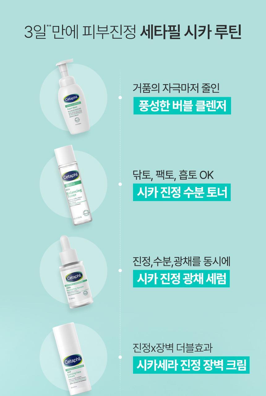 Cetaphil - Soothing &amp; Comforting CICA Calming Face Cream 45ml + CICA Cream 10ml &amp; Keyring (CHUEI LI YU Pick)