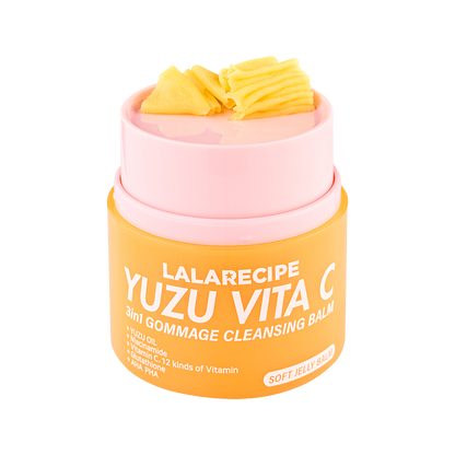 LALARECIPE - Yuzu Vita C 3-in-1 Gommage Cleansing Balm