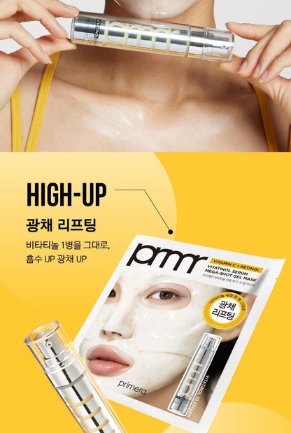 Primera - Vita-Tinol Serum Mega-Shot Gel Mask 4+1 + Pokémon Hair Clip (Pokémon Collaboration)