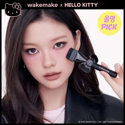 WAKEMAKE Spatula Wide Foundation Brush Hello Kitty Black Edition official product image