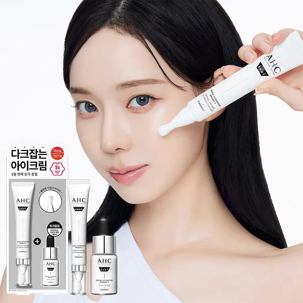 AHC - Pro Shot Gluta-Ctivation Bright 3 Eye Cream for Face 30ml + Serum 10ml