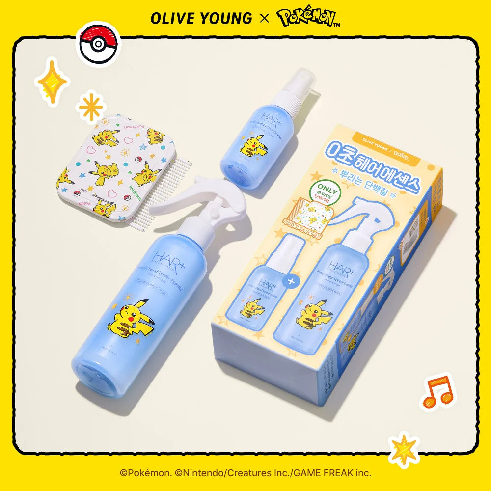 HAiR+ - Protein Bond Ampoule Essence 200ml + 50ml + Mirror &amp; Comb Set (Pokémon Collaboration)