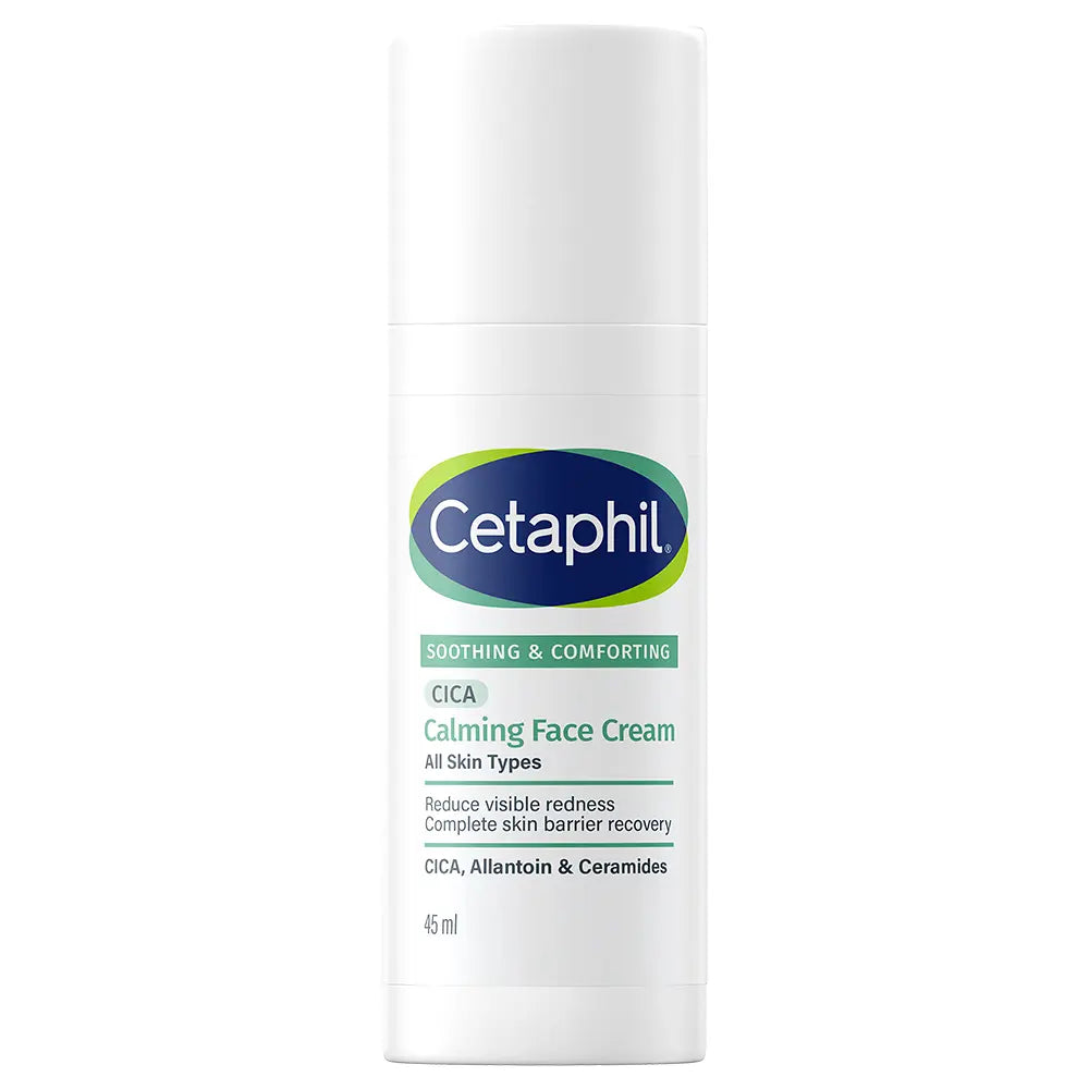 Cetaphil - Soothing &amp; Comforting CICA Calming Face Cream 45ml + CICA Cream 10ml &amp; Keyring (CHUEI LI YU Pick)