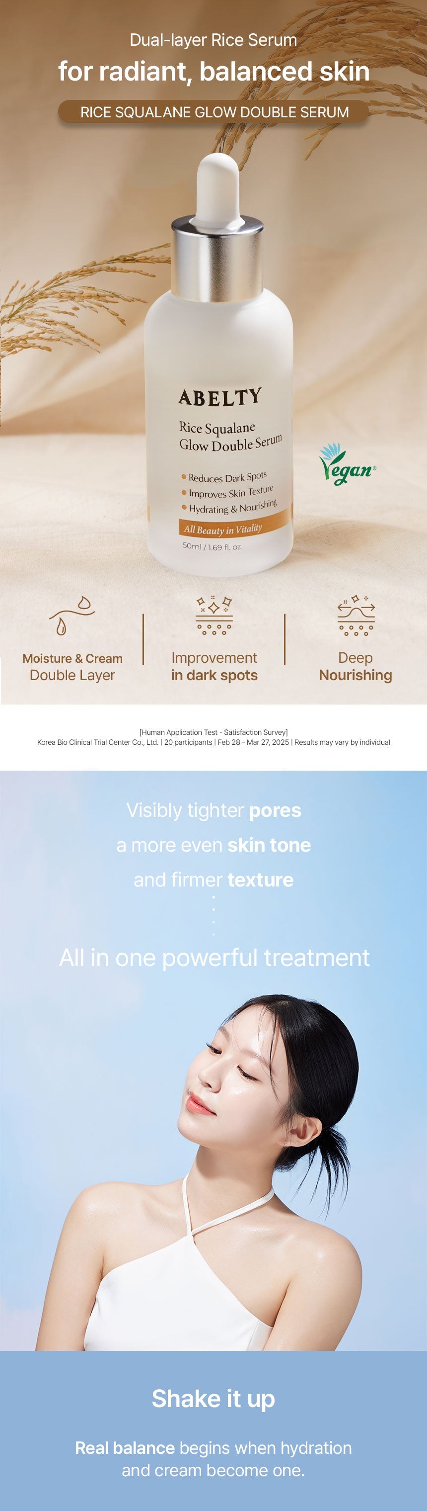 ABELTY Rice Squalane Glow Double Serum