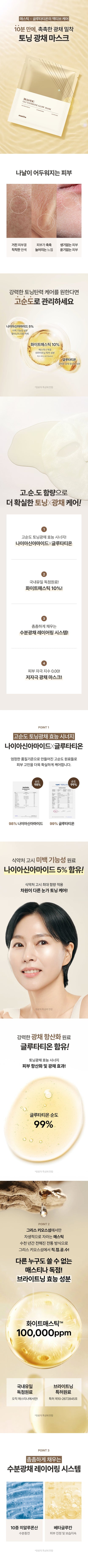Mastic - Glutathione Glow Mask (4 Sheets)