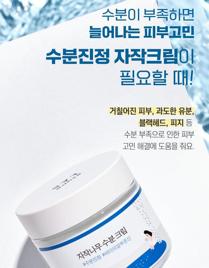 ROUND LAB X Nunmeongi - Birch Juice Moisturizing Cream 80ml (2EA) + Soft Pouch