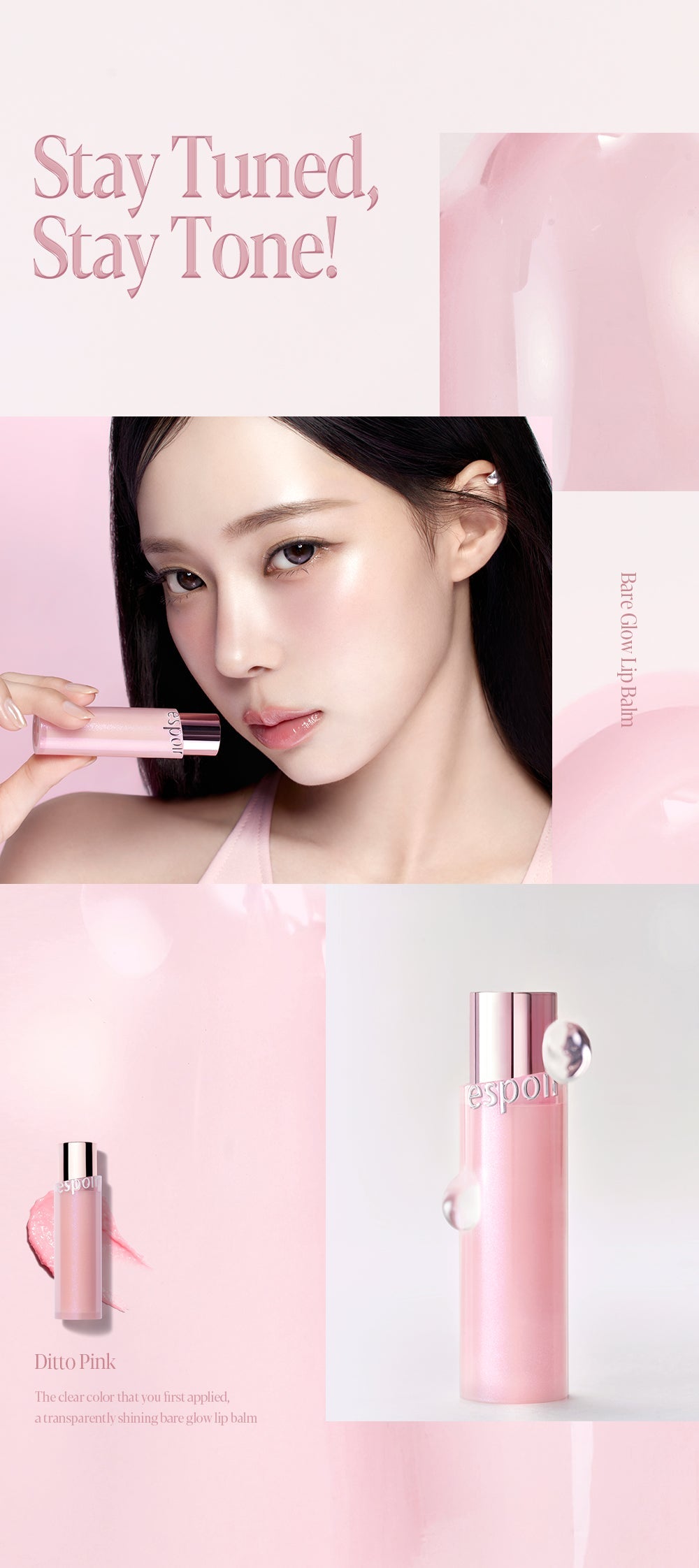 Espoir - Bare Glow Lip Balm (+ Pouch &amp; Hand Cream)