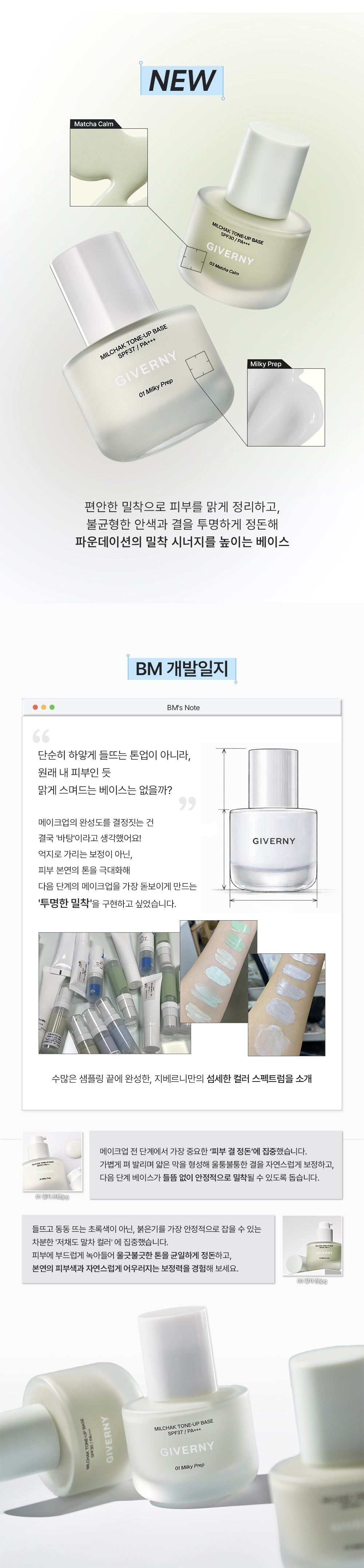 GIVERNY - Milchak Tone Up Base + ZB1 Sung Hanbin &amp; Seok Matthew Photo Sticker