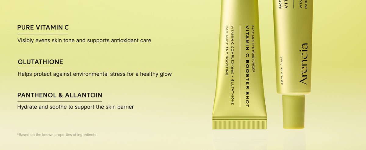 Arencia Vitamin C Booster Shot 30ml key ingredients and skincare benefits