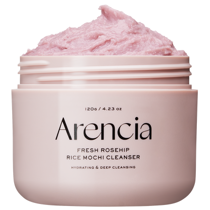 Arencia Fresh Rosehip Rice Mochi Cleanser 120g Set (+ Blue Cleanser 15g)