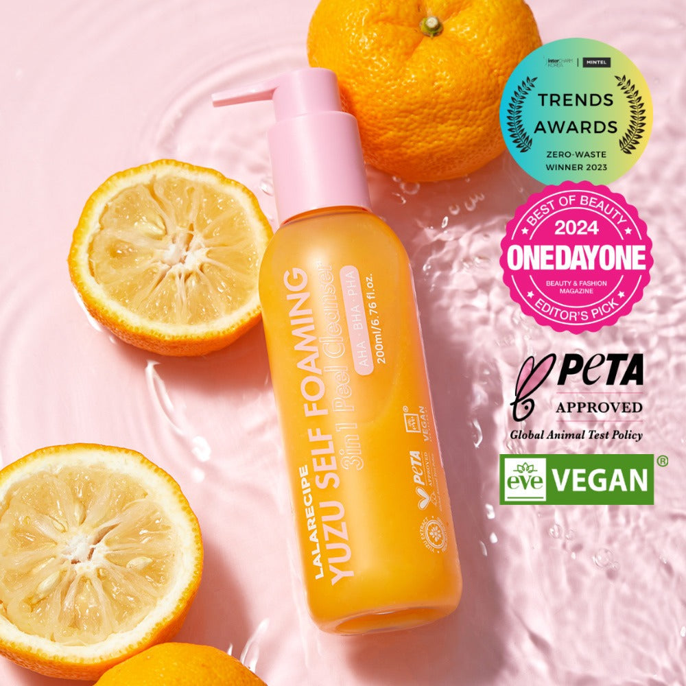 LALARECIPE - Yuzu Self-Foaming 3-in-1 Peel Cleanser