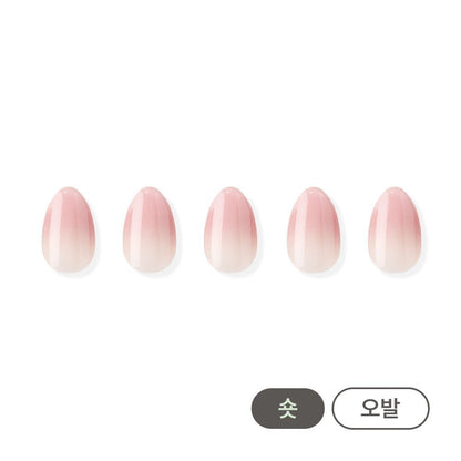 ohora - Cured Gel Press-On Nails (Short Oval) - Cream Rose