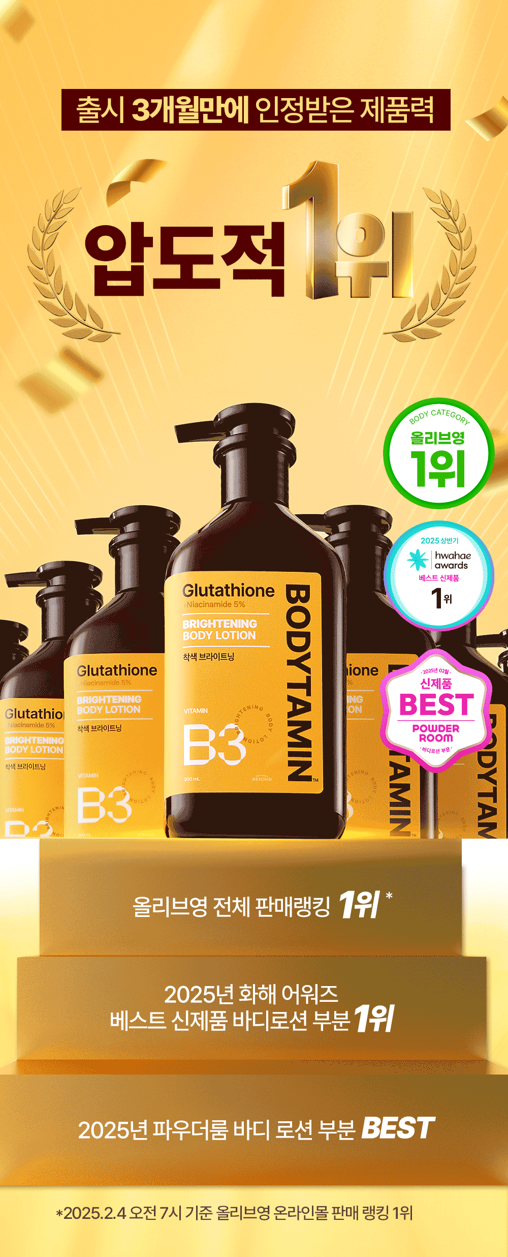 BEYOND - Bodytamin Glutathione Brightening Body Lotion 300ml + Pikachu Sticker Patch (Pokémon Collaboration)