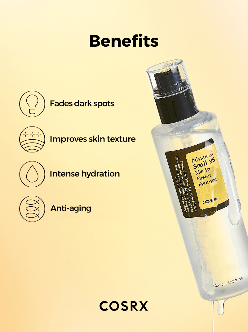 Benefits of COSRX Advanced Snail 96 Mucin Power Essence 100ml