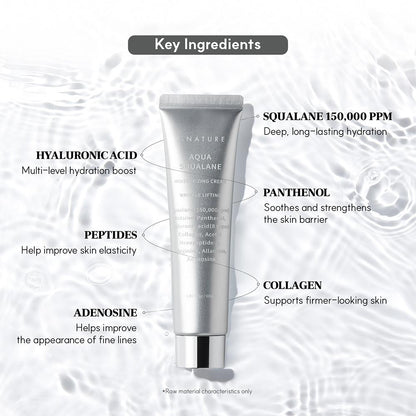 S.NATURE Aqua Squalane Moisturizing Cream texture and moisture details