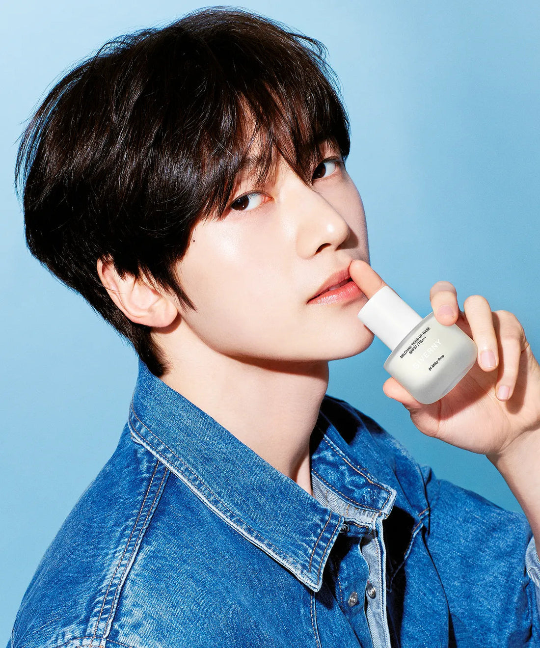 GIVERNY - Milchak Tone Up Base + ZB1 Sung Hanbin &amp; Seok Matthew Photo Sticker - 03 Matcha Calm