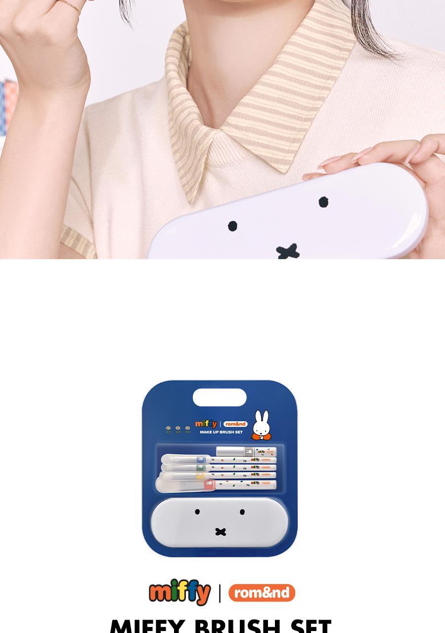 rom&amp;nd X Miffy - Brush Set (5EA) + Tin Case