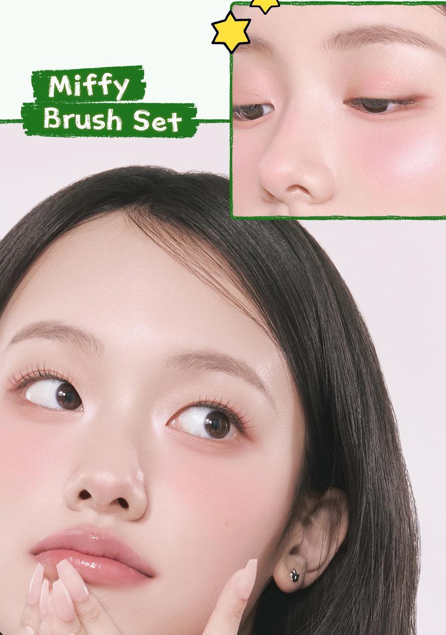 rom&amp;nd X Miffy - Brush Set (5EA) + Tin Case