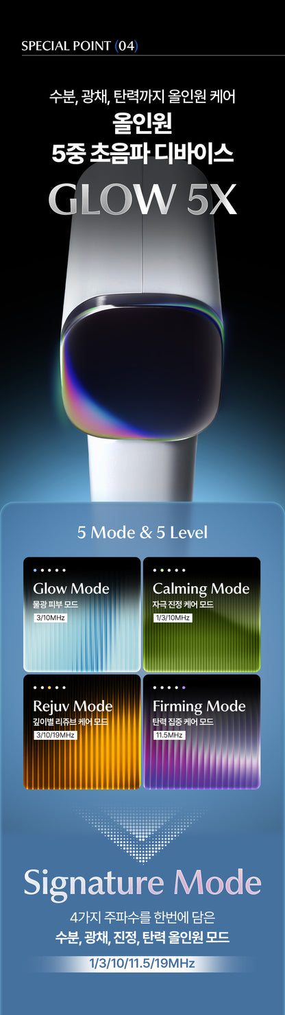 CELLVISION Glow 5X five ultrasound modes and adjustable levels