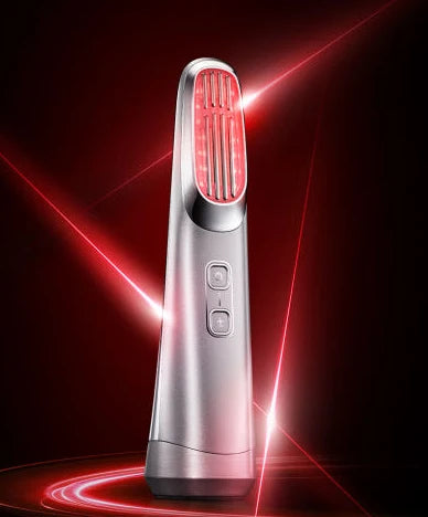 Front view of the CLASSYS VOLIUM device with its LED head illuminated.