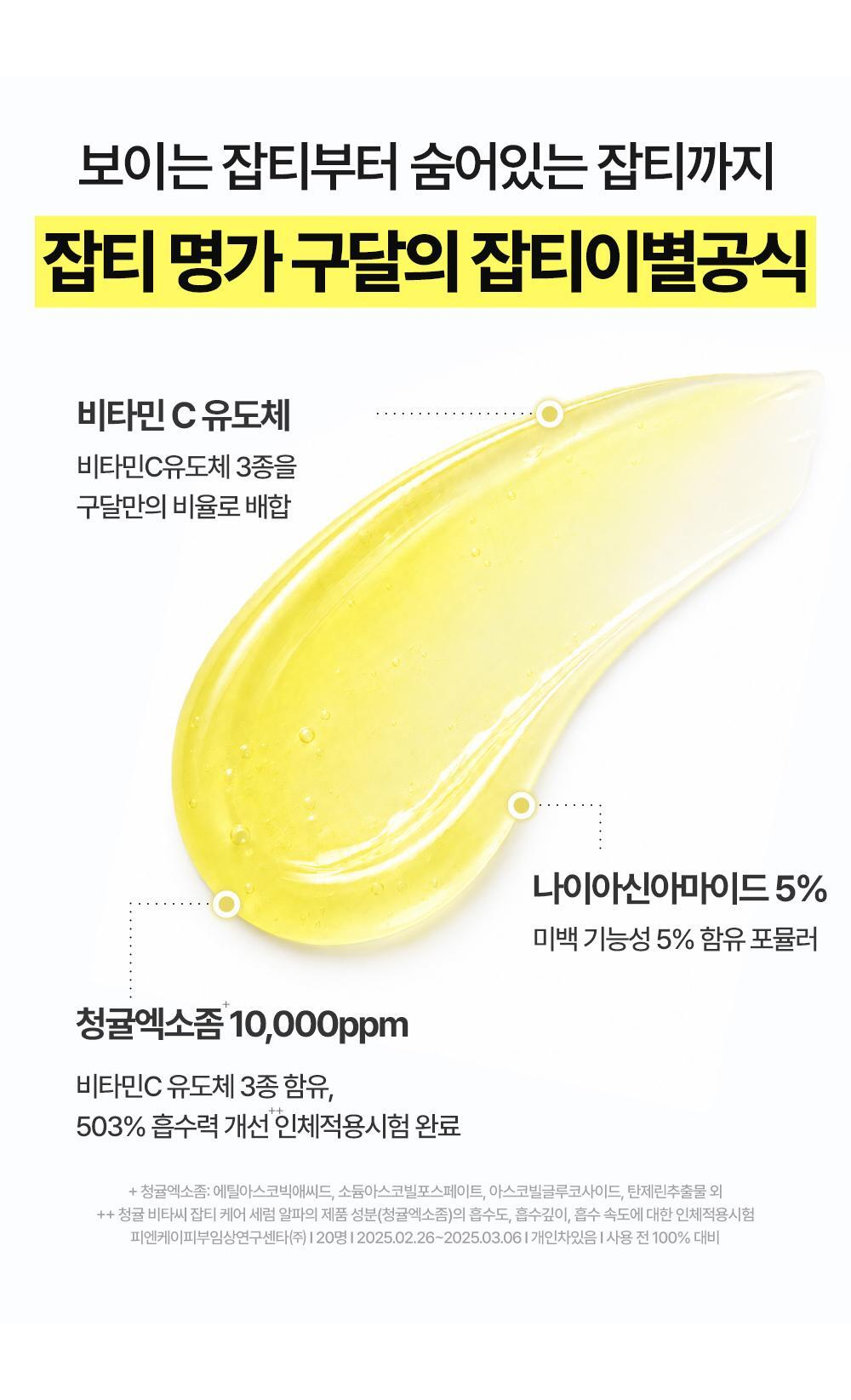 goodal Vita-C Serum Alpha texture and ingredient guide, with complete original headings and footnotes.