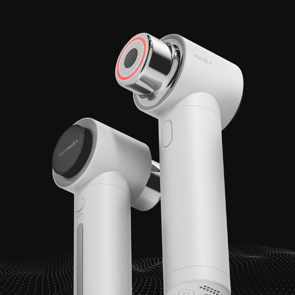 Front and rear views of one from medi+ Alpha Shot Effector device.