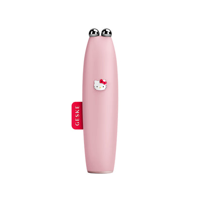 GESKE Hello Kitty MicroCurrent Face-Lift Pen 6-in-1 in Pink with two rounded contact spheres.