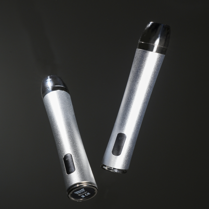 Glow.M Booster Sonic shown from the side and underside with its touch-base control.