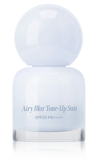 LIME Airy Blur Tone-Up Sun bottle in Clear Blue.