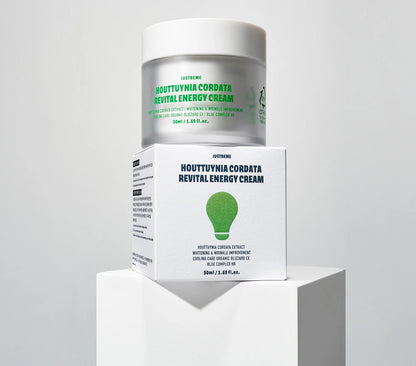 JUSTBEME Houttuynia Cordata Revital Energy Cream 50ml packaging