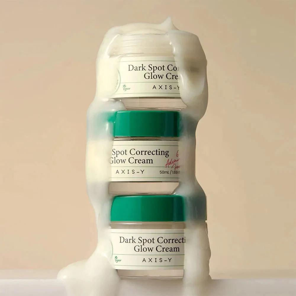 AXIS-Y Dark Spot Correcting Glow Cream 50ml texture and packaging